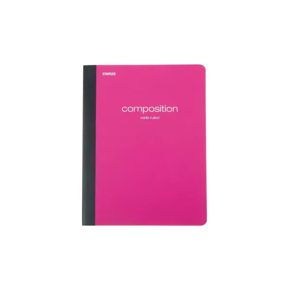 Staples Poly Composition Notebook 9.75" x 7.5" Wide Rule 70 Sh. Assorted 421175