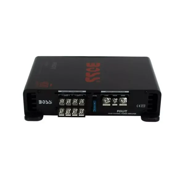 BOSS Audio Systems R1004 Riot 400 Watt 4-Channel Class A/B 2 Ohm Stable Full Range Car Audio High Output Power Amplifier