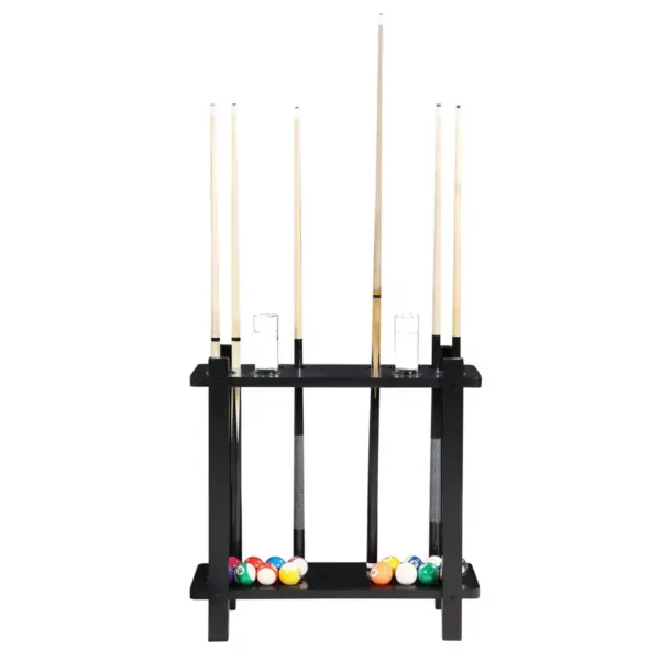 Hathaway Classic Floor Billiard Pool Cue Rack - Black