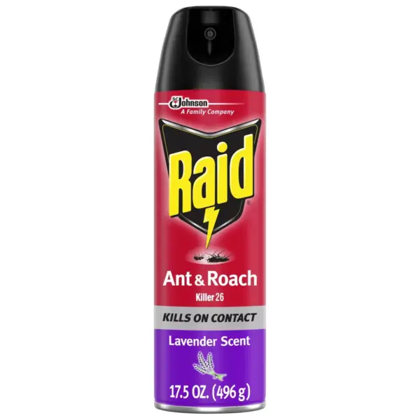 Raid Ant & Roach Killer 26 - Lavender Scent - 17.5oz