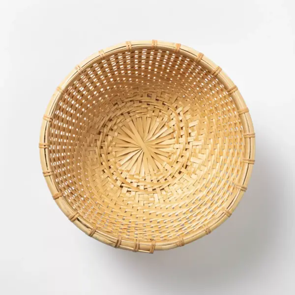 5" x 10" Round Bamboo Woven Bowl Natural - Threshold™ designed with Studio McGee