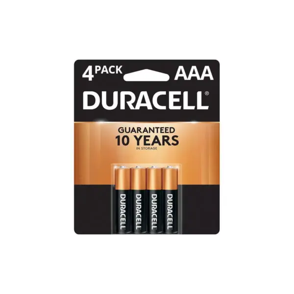 Duracell Coppertop AAA Batteries - 4 Pack Alkaline Battery