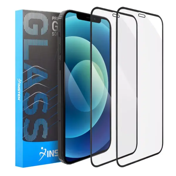 Insten 2-Pack Tempered Glass Ultra-Clear Anti-Scratch Screen Protector Film Cover with Alignment Frame For iPhone 12 mini (5.4 inch)