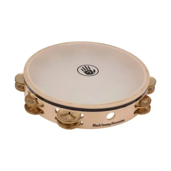 Black Swamp Percussion Overture Series 10in Tambourine Double Row with Remo head Brass TDOV