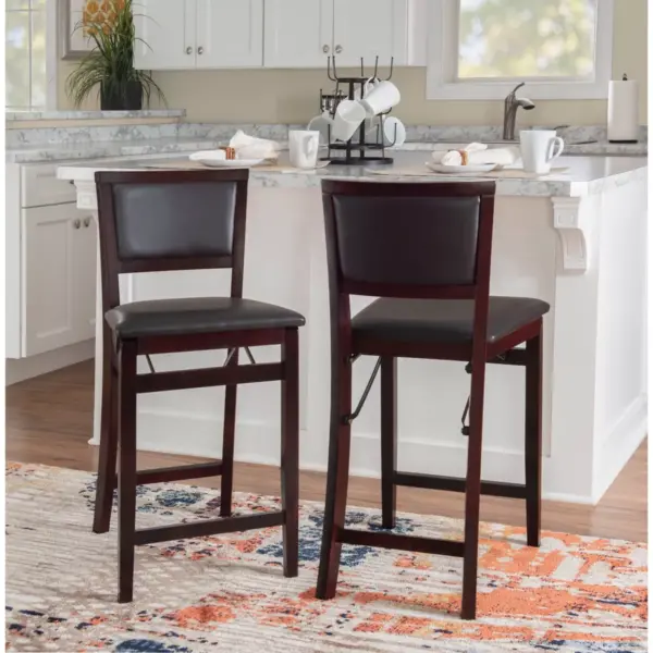 25" Torrin Folding Counter Height Barstool Espresso - Linon