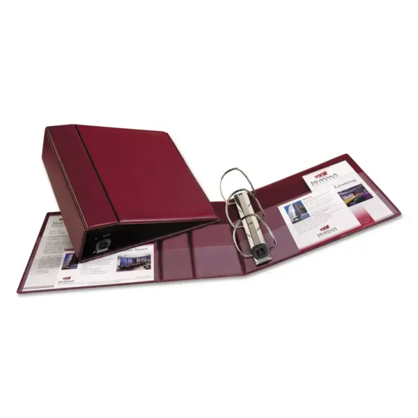 Avery Heavy-Duty Binder with One Touch EZD Rings 11 x 8 1/2 4" Capacity Maroon 79364