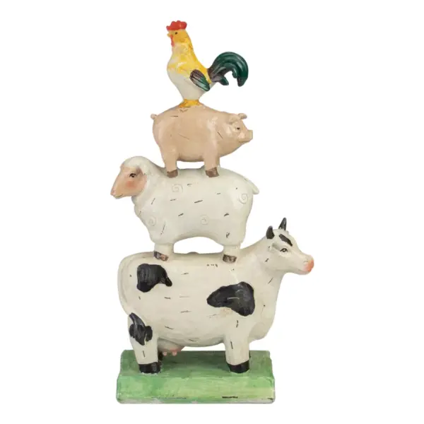 Northlight 11.5" Stacked Polyresin Farm Animals Outdoor Garden Statue