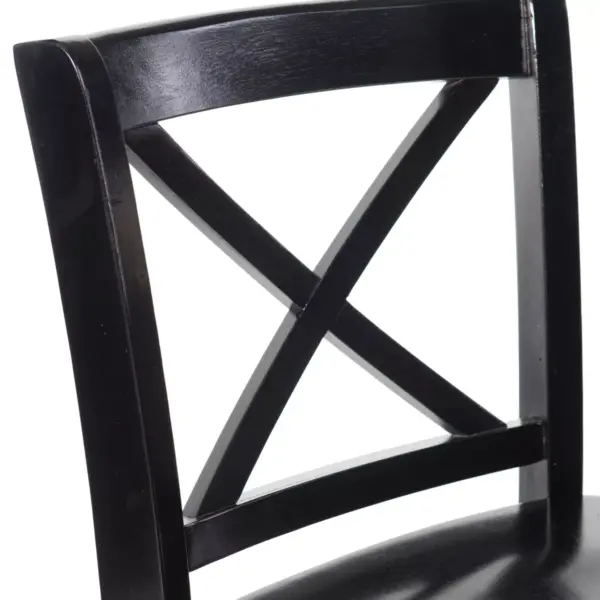 24" Torino X Back Wood Counter Height Barstool - Black - Linon