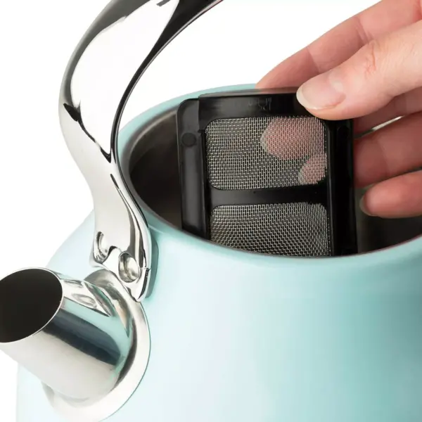 Haden Heritage 1.7L Stainless Steel Electric Kettle - Turquoise