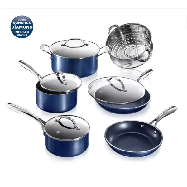 Granitestone Blue 10pc Cookware Set