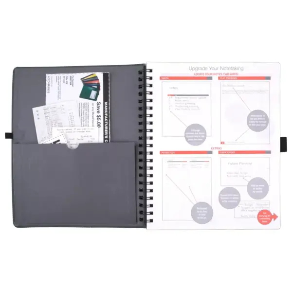 Professional Spiral Subject Notebook Wirebound - Gray - AT - A - GLANCE