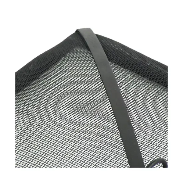 Sunnydaze Outdoor Heavy-Duty Steel Mesh Square Camp Fire Pit Spark Screen Lid with Grabber Ring Top - 36" - Black