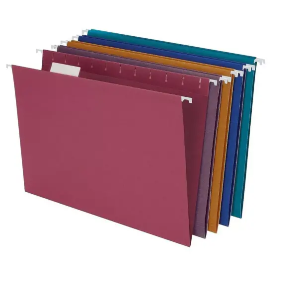 Pendaflex Earthwise Recycled Colored Hanging File Folders 1/5Tab Letter Assorted 20/BX 35117