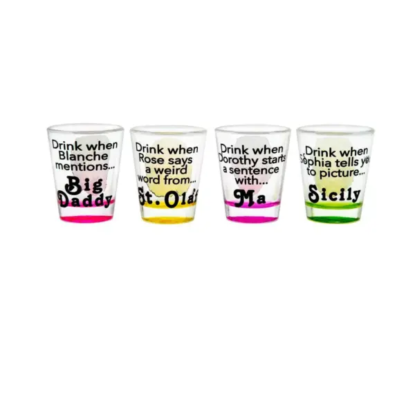 Just Funky The Golden Girls Shot Glasses Set of 4