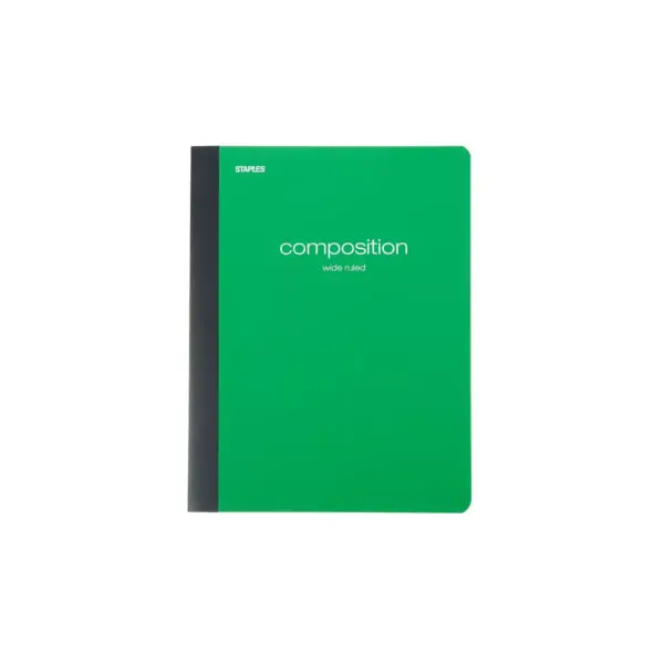 Staples Poly Composition Notebook 9.75" x 7.5" Wide Rule 70 Sh. Assorted 421175