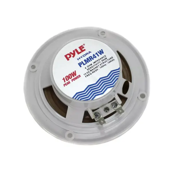 PYLE PLMR41W 4" 100W Marine Waterproof Boat/Car Audio Stereo Speakers (2 Pairs)