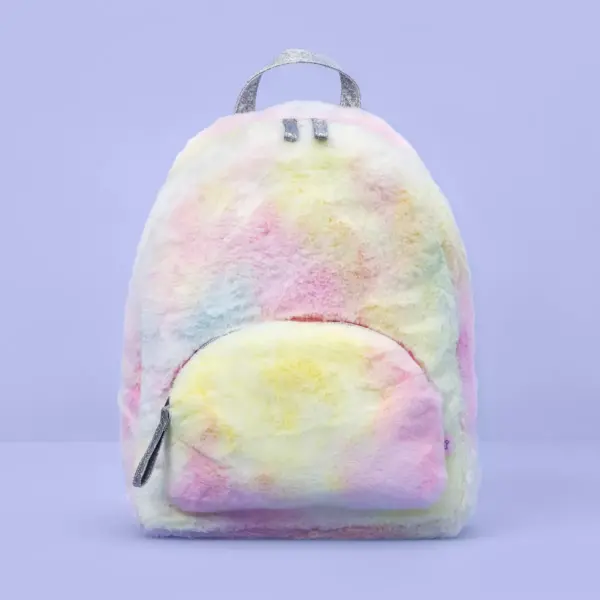 Girls' Tie-Dye Faux Fur Backpack - More Than Magic™