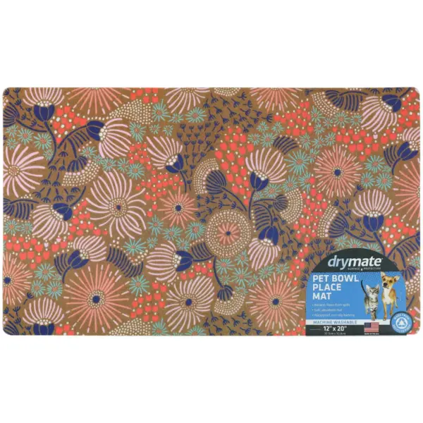 Drymate Dog and Cat Feeding Placemat - Reef Brown