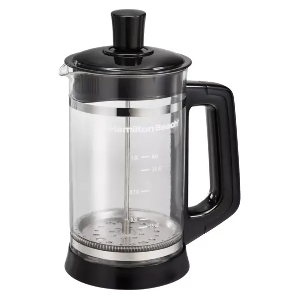 Hamilton Beach French Press Coffee Maker with Hot Chocolate Attachment- 40400