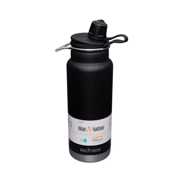 Klean Kanteen 32oz TKWide Stainless Steel Water Bottle with Chug Cap - Black