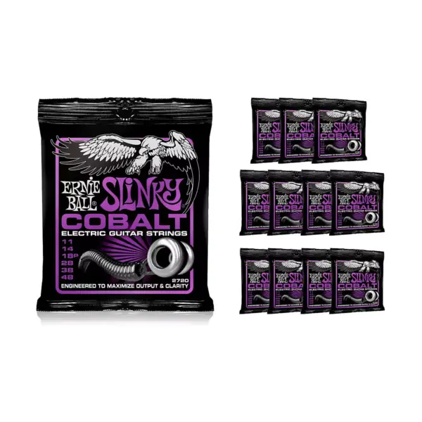 Ernie Ball 2720 Cobalt Power Slinky Electric Guitar Strings - Buy 10, Get 2 FREE