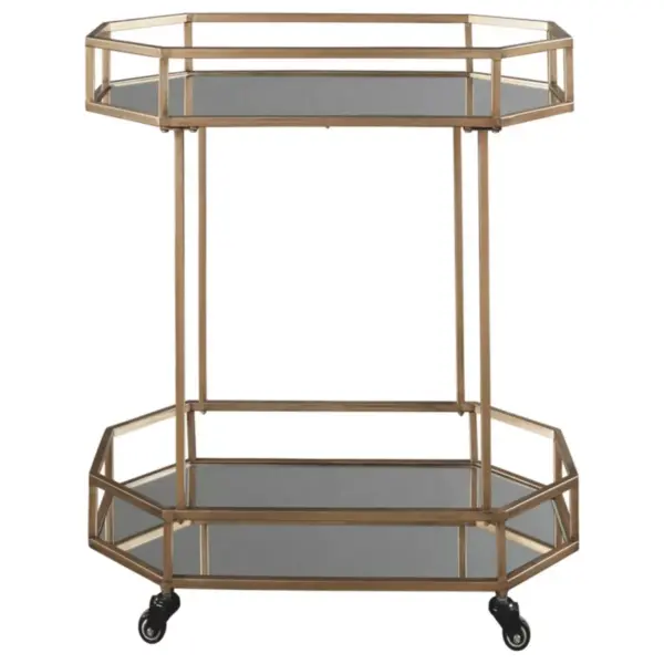 Daymont Bar Cart Gold Finish - Signature Design by Ashley