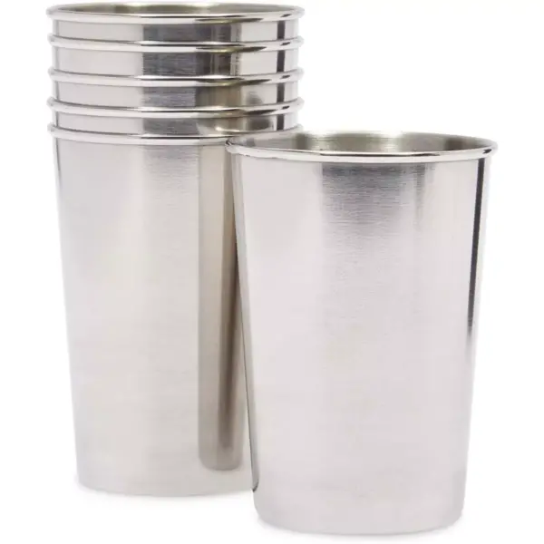 Okuna Outpost 6 Pack Stainless Steel Shot Glasses Cup Drinking Tumbler with Leather Case (150ml, 5 oz)