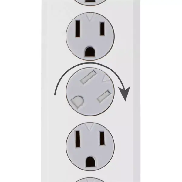 General Electric 6 Outlet Surge Protector 2' Cord White