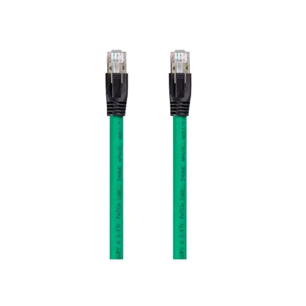 Monoprice Cat8 Ethernet Network Cable - 0.5 feet - Green | 2GHz, 40G, 24AWG, S/FTP - Entegrade Series