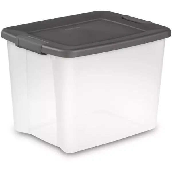 Sterilite 19373V06 50 Quart Clear Latched Plastic Storage Container (6 Pack)