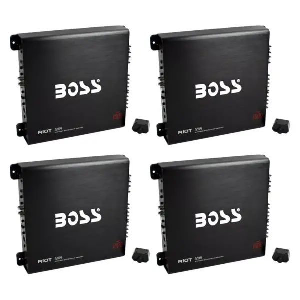 Boss Audio 1000W 4 Channel Car Audio Power Stereo Amplifier w/ Remote (4 Pack)