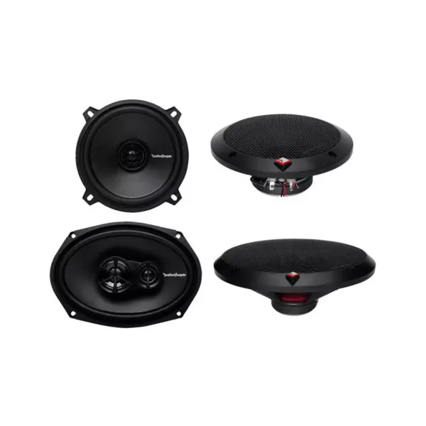 2) Rockford Fosgate R1525X2 5.25" 80W 2 Way + 2) R169X3 6x9" 130W 3 Way Speakers