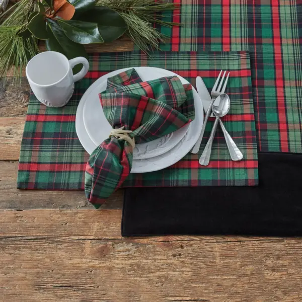 Split P Ross Holiday Plaid Table Runner - 72"L - Black