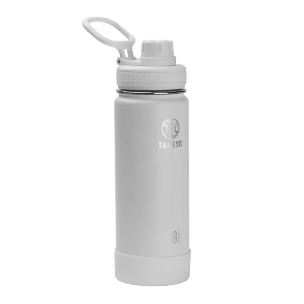 Takeya 18oz Actives Insulated Stainless Steel Water Bottle with Spout Lid - Artic White