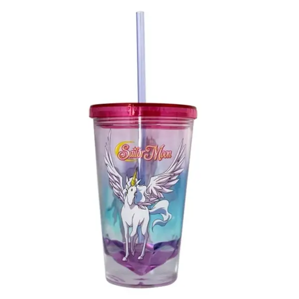 Just Funky Sailor Moon Pegasus Diamond Bottom 16oz Carnival Cup w/ Straw & Lid