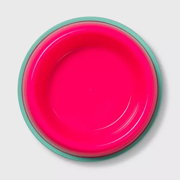 Plastic Dog Bowl - Pink - Sun Squad™