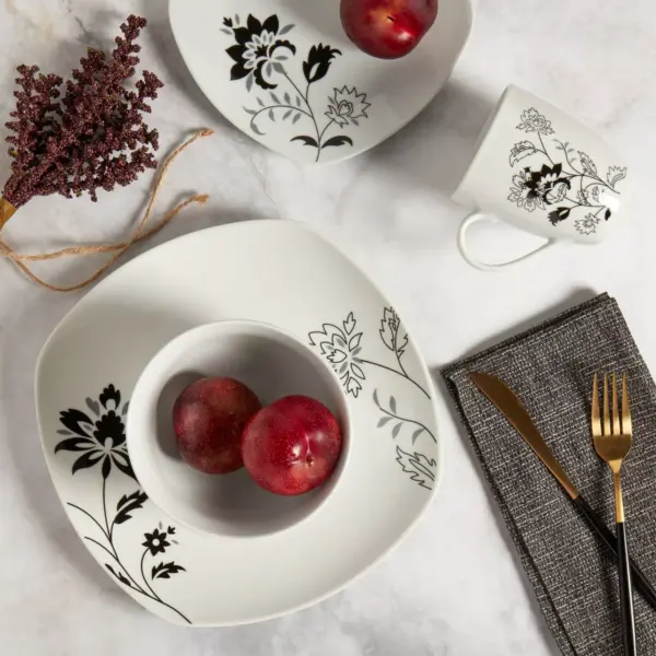 16pc Porcelain Rebecca Dinnerware Set - Tabletops Gallery