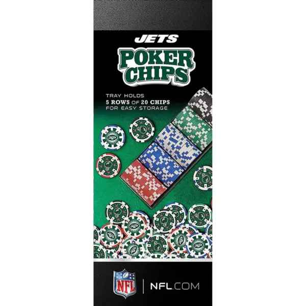 MasterPieces Inc NY Jets  NFL 100-Piece Poker Chips