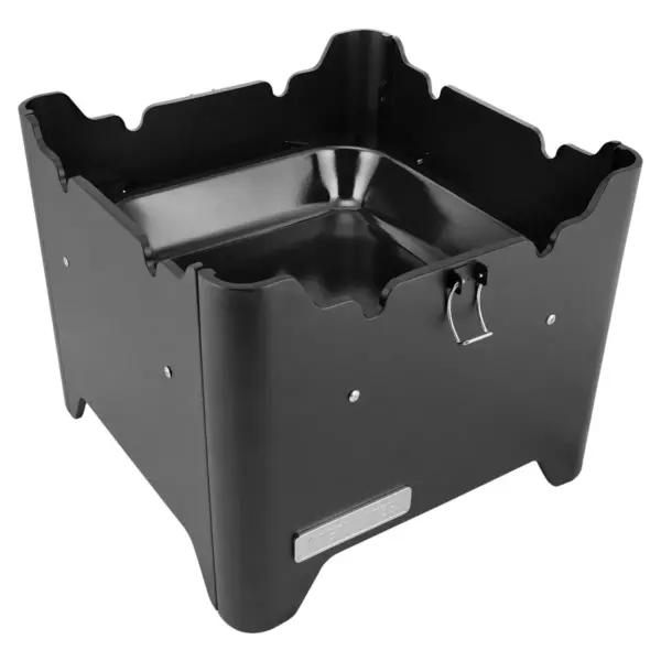 Permasteel PG-40C10-BK Square Portable Charcoal Grill - Black