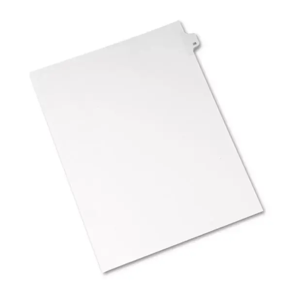 Avery Allstate-Style Legal Exhibit Side Tab Divider Title: 28 Letter White 25/Pack 82226