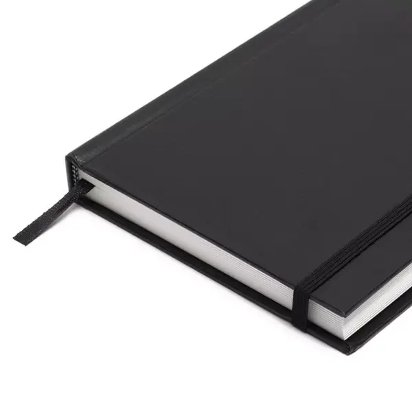 Paper Junkie Professional Stone Paper Notebook, Black Hardcover with Leather Feel, 5.25 x 8.5 inches