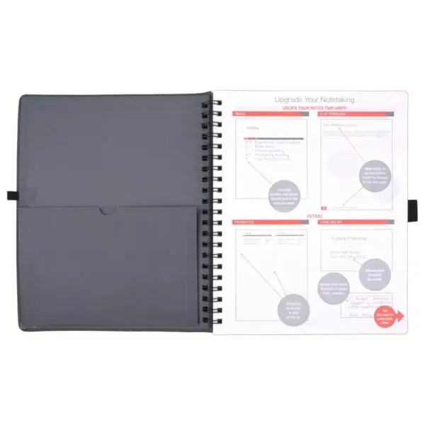 Professional Spiral Subject Notebook Wirebound - Gray - AT - A - GLANCE