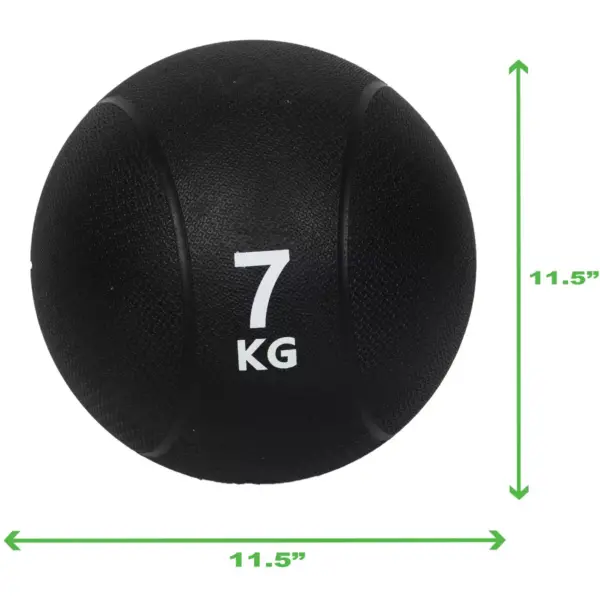 Mind Reader Medicine Ball, Black, 7 kg/15.4 lb.