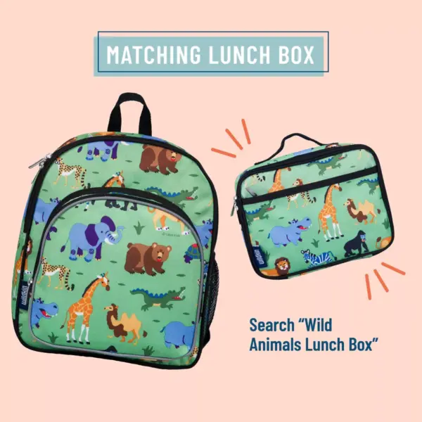 Wildkin 12.5" Olive Pack 'n Snack Kids' Backpack - Wild Animals