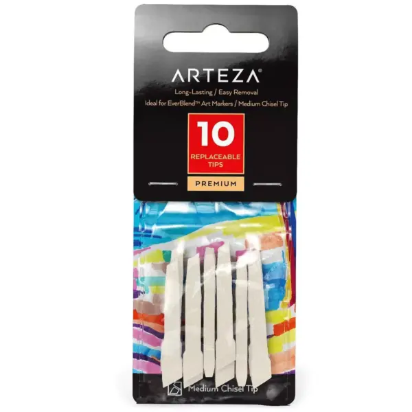 Arteza Professional Replaceable Tips for EverBlend Markers, 10 Chisel Tips (ARTZ-9107)