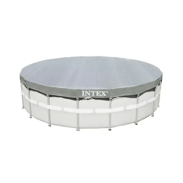 Intex 28041E UV Resistant Deluxe Debris Pool Cover for 18-Foot Intex Ultra Frame Round Above Ground  Swimming Pools with Drain Holes