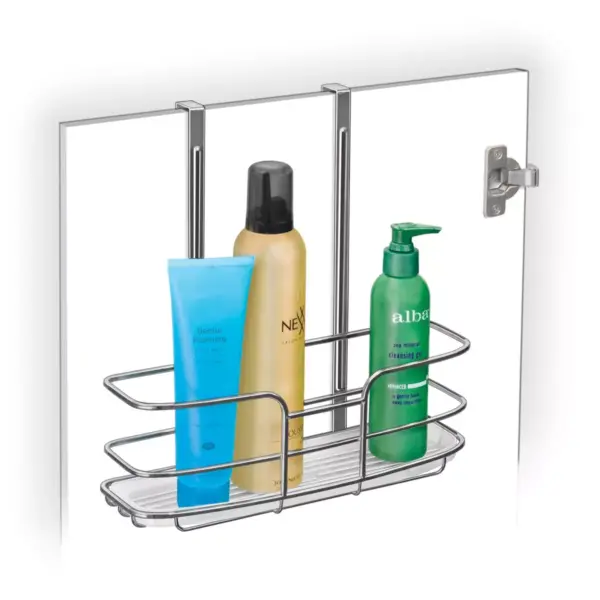 Lynk Over Cabinet Door Organizer - Tall Shelf - with Molded Tray - Chrome