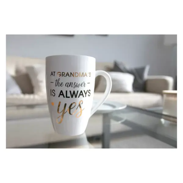 Pearhead 22oz Ceramic Mug - "At Grandma's The Answer is Always Yes"