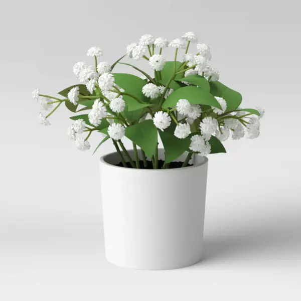 8.5" x 8" Artificial Baby Breath Arrangement - Threshold™