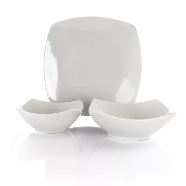 Gibson All U Need 48 Piece Ceramic Dinnerware Combo Set in White